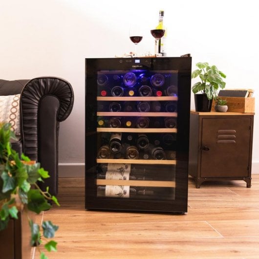 Cecotec Bolero GrandSommelier 48000 Cave à Vin Noir 48 Bouteilles