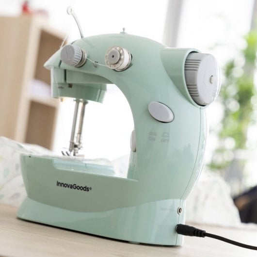 InnovaGoods Sewny Mini Máquina de Coser Portátil con LED y Accesorios