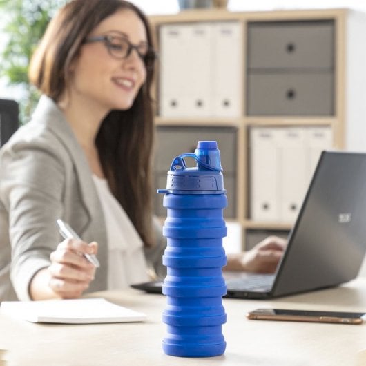 Bouteille en silicone pliable Innovagoods Bentle 500 ml bleu