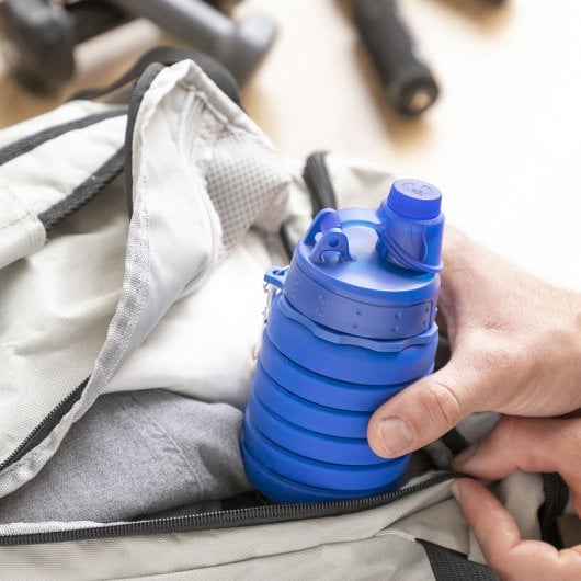 Bouteille en silicone pliable Innovagoods Bentle 500 ml bleu