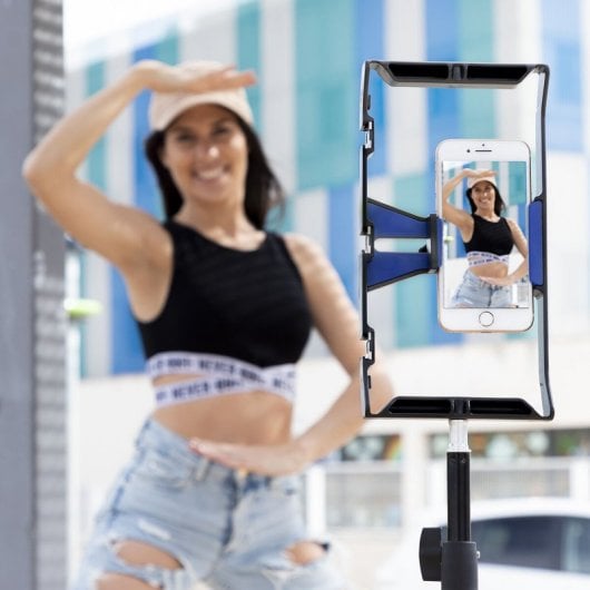 Supporto per smartphone con stabilizzatore manuale InnovaGoods Stafect Nero/Blu