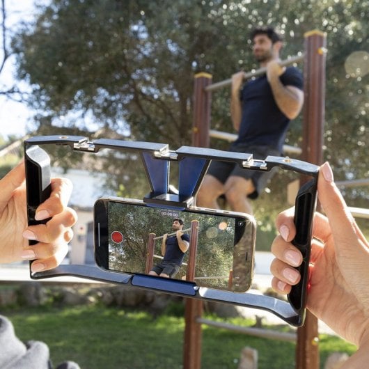 InnovaGoods Stafect Soporte para Smartphone con Estabilizador Manual Negro/Azul