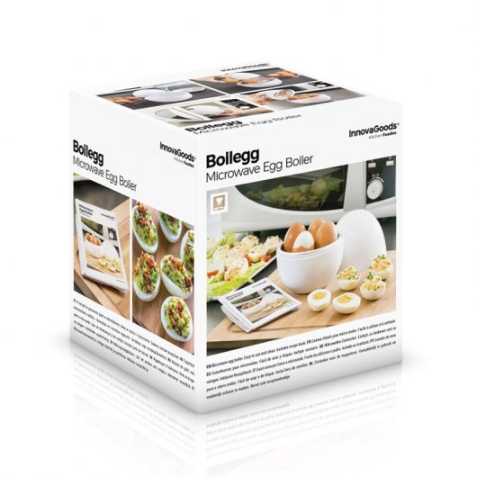 Bouilloire micro-ondes InnovaGoods Boilegg 4 œufs + livre de recettes