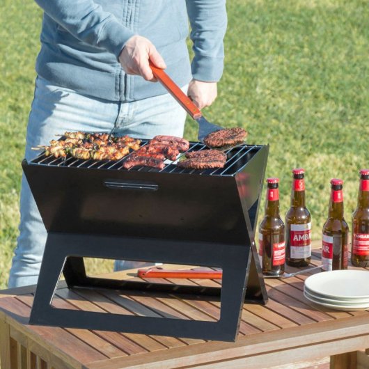 InnovaGoods FoldyQ Barbacoa de Carbón Plegable Portátil