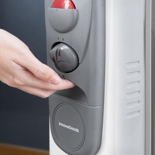 Radiateur à Huile InnovaGoods Oileven 2500W 11 Éléments Blanc Gris