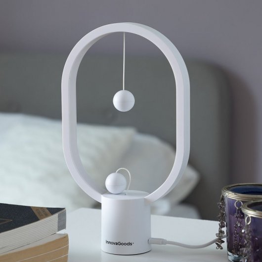 Lampada Balance InnovaGoods Magilum con interruttore magnetico bianca