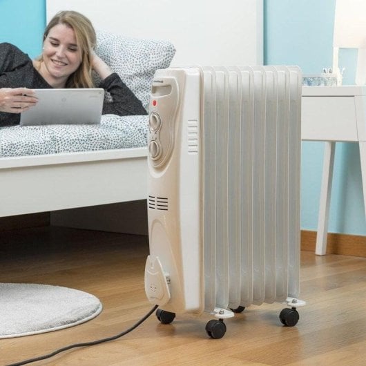 Ölradiator InnovaGoods Oinine 2000W 9 Elemente Weiß Mobil Überhitzungsschutz