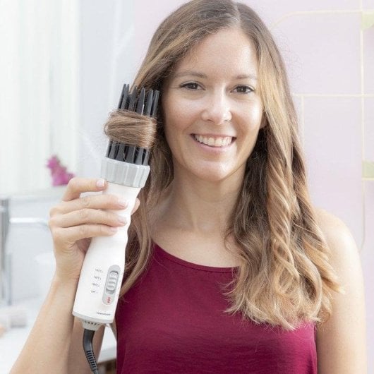 Modelador de cabelo InnovaGoods Dryple Cerâmico 3 Níveis Temperatura 120-180°C Cabo Giratório Preto