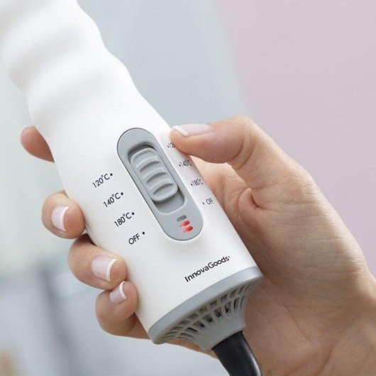 Lockenstab InnovaGoods Dryple Keramik 6 mm 120-180°C 3 Stufen Kühle Spitze 550W Schwarz