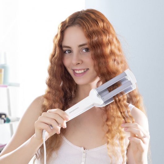Lisseur à cheveux ondulés en céramique InnovaGoods Wavio 55W