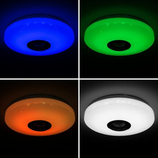 Lampada da soffitto LED RGB InnovaGoods Lumavox con altoparlante da 5 W