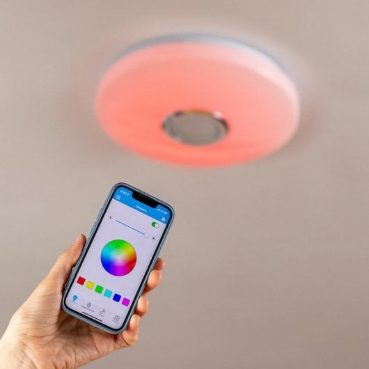 Lampada da soffitto LED RGB InnovaGoods Lumavox con altoparlante da 5 W