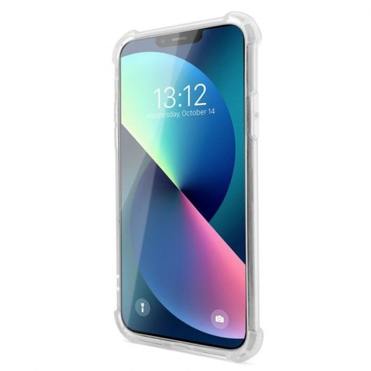 PcCom Essential Funda Antishock Transparente para iPhone 13 Pro