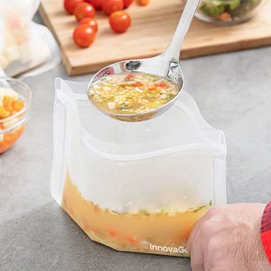 InnovaGoods Freco Set de Bolsas Reutilizables para Alimentos 10 Piezas