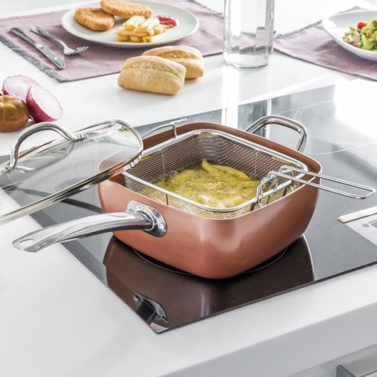 InnovaGoods Copper Coppans Sartén 5 en 1 Multifunción 4 Piezas