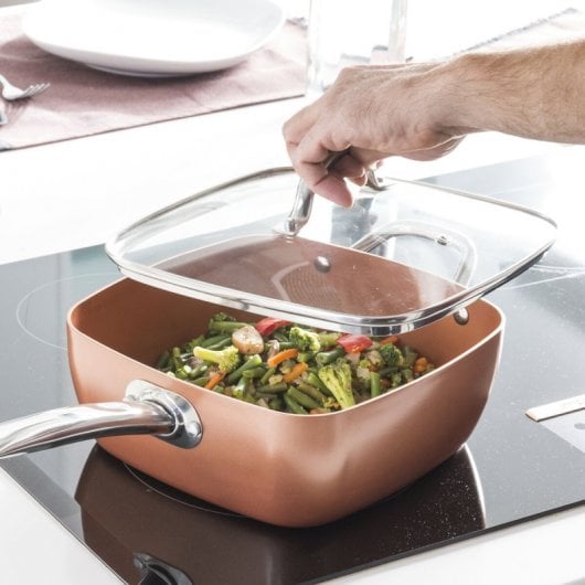 InnovaGoods Copper Coppans Sartén 5 en 1 Multifunción 4 Piezas