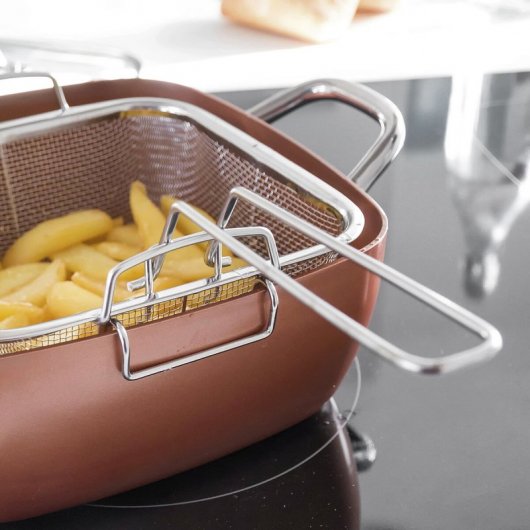 InnovaGoods Copper Coppans Sartén 5 en 1 Multifunción 4 Piezas