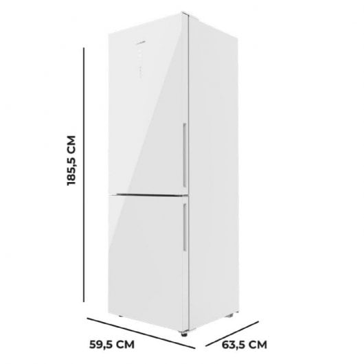 Cecotec Bolero CoolMarket Combi 322 Glass White E Frigorífico Combi E Cristal Blanco