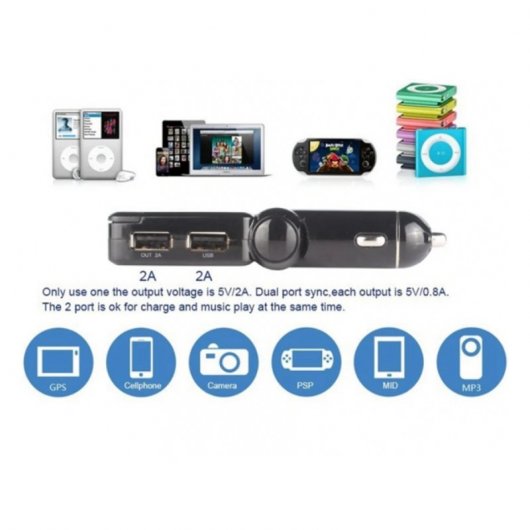 Klack Transmisor FM Bluetooth USB/Manos Libres/Reproductor MP3 para Coche
