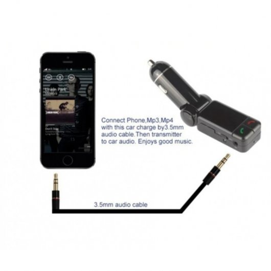 Klack Transmisor FM Bluetooth USB/Manos Libres/Reproductor MP3 para Coche