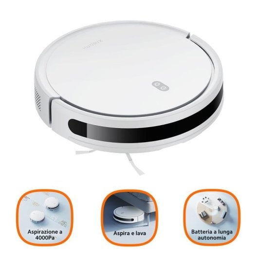 Aspirador Robô com Mopa Xiaomi Robot Vacuum E10 Navegação Giroscópio 4.000 Pa Controle App