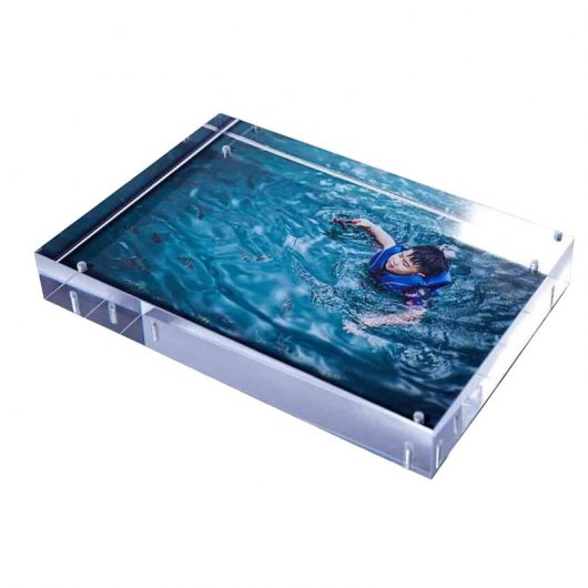 Kodak A6 transparenter Bilderrahmen mit 5 Blatt Fotopapier und 1 Magnetblatt
