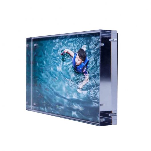 Kodak A6 transparenter Bilderrahmen mit 5 Blatt Fotopapier und 1 Magnetblatt