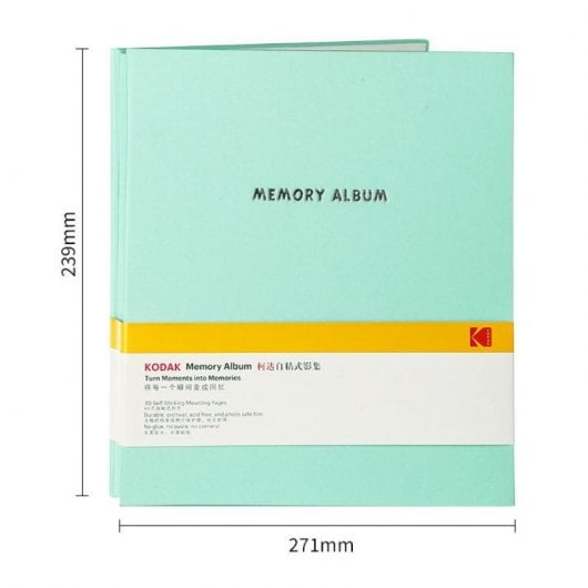 Kodak Fotoalbum mit Aufklebern, 20 Seiten, Format 23,5 x 27 cm, grün