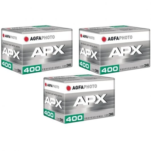 AgfaPhoto APX 400 3er-Pack Schwarzweiß-Fotofilme