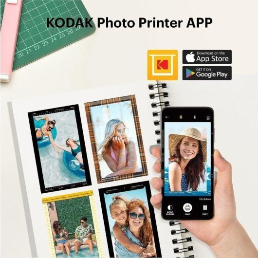 Imprimante Photo Sublimation Bluetooth Kodak Mini 2 Retro sans bordure portable