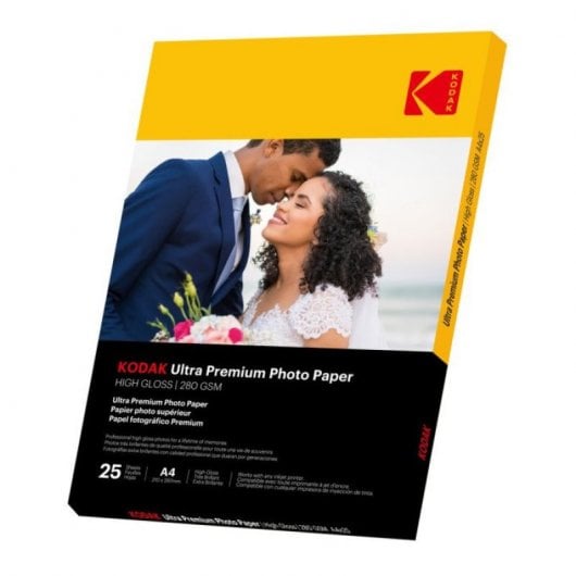 Kodak 9891261 25 feuilles papier photo brillant A4 280g/m2 impression jet d'encre