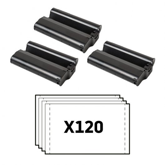 Kodak PHC-120 3 Cartuchos Fotográficos 120 Hojas para PD450 / PD480 / PD450WIFI / PD460