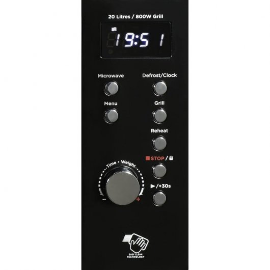 Aiwa AMW-202DG/BK Microondas Digital con Grill 20L 700W Negro