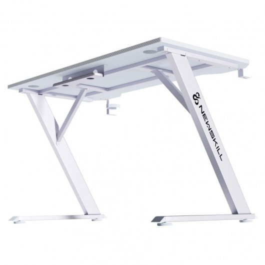 Newskill Eros Silla Gaming con Malla Ergonómica Blanca + Belenor Mesa Gaming Blanca