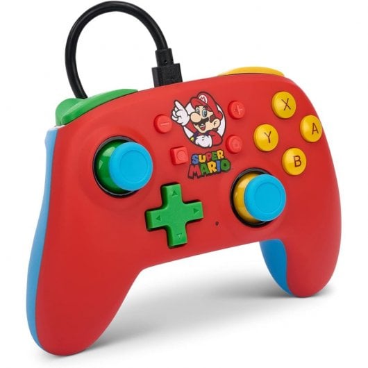 Alimenta un controller Mario Medley Nano con cavo rosso per Nintendo Switch