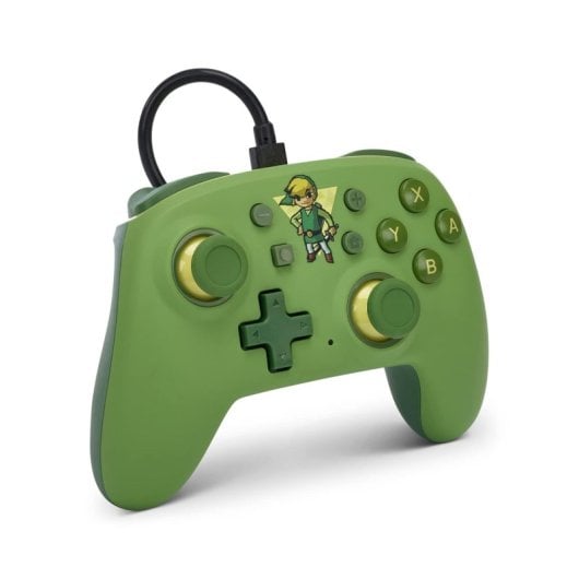 Alimentez une manette Zelda Toon Link Nano avec un câble vert pour Nintendo Switch