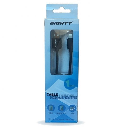 Eightt ECI-2B Cable Lightning a USB Macho/Macho 1m Negro