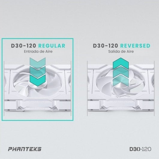 Phanteks D30 Regular Blade Kit 3 Ventiladores Suplementarios DRGB 120mm Blancos