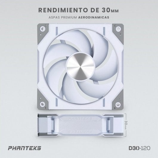 Phanteks D30 Regular Blade Kit 3 Ventiladores Suplementarios DRGB 120mm Blancos