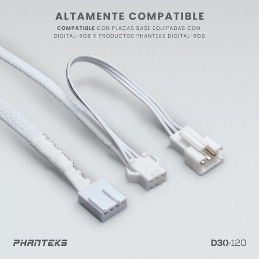 Phanteks D30 Regular Blade Kit 3 Ventiladores Suplementarios DRGB 120mm Blancos