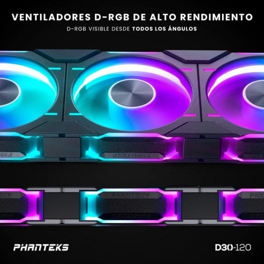 Phanteks D30 Regular Blade Kit, 3 zusätzliche Lüfter, DRGB, 120 mm, Schwarz