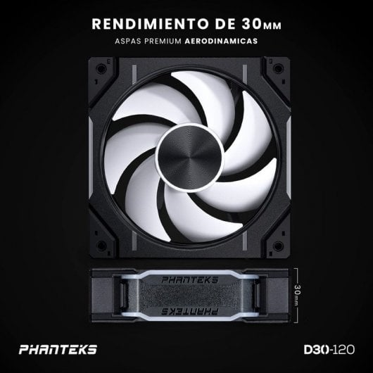 Phanteks D30 Regular Blade Kit, 3 zusätzliche Lüfter, DRGB, 120 mm, Schwarz