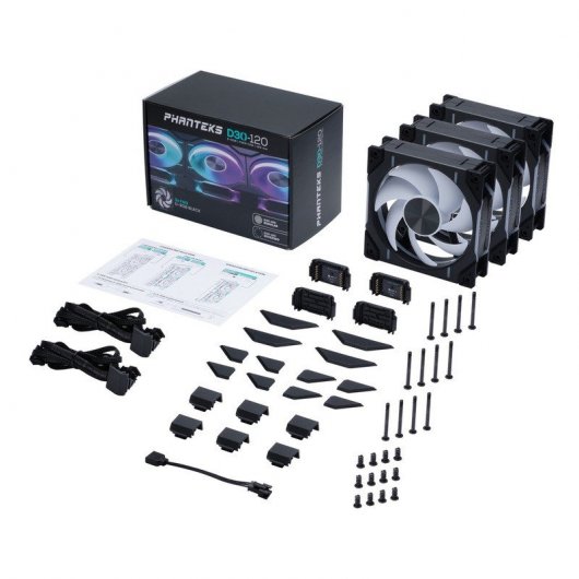 Phanteks D30 Regular Blade Kit, 3 zusätzliche Lüfter, DRGB, 120 mm, Schwarz