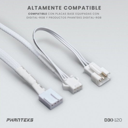 Phanteks D30 Reversed Blade Kit 3 zusätzliche weiße DRGB 120-mm-Lüfter