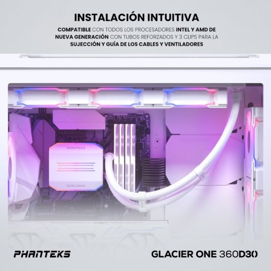 Phanteks Glacier One 360D30 DRGB Kit de Refrigeración Líquida 360mm Blanca