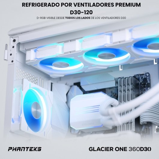 Phanteks Glacier One 360D30 DRGB Kit di raffreddamento a liquido 360mm Bianco