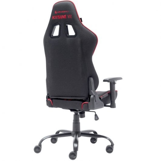 Newskill Kitsune V2 Silla Gaming Tela Transpirable Estructura Acero Negro-Roja