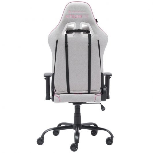 Sedia da gaming Newskill Kitsune V2 rifinita in tessuto Daytona grigio/rosa