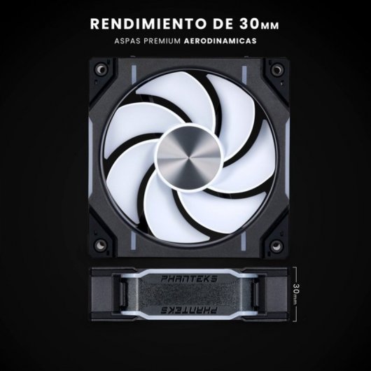 Phanteks D30 Kit lame inversée 3 ventilateurs DRGB supplémentaires 120 mm noir