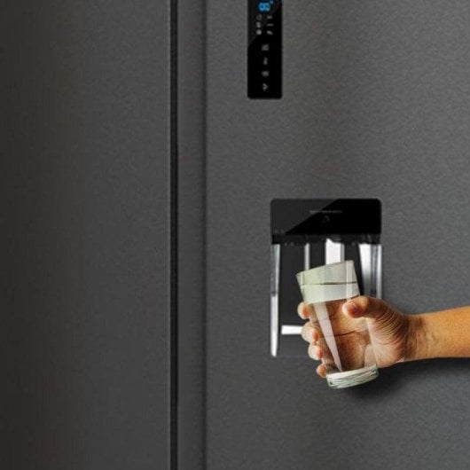 Frigorífico Americano Cecotec Bolero CoolMarket SBS 559 Dark Total No Frost 177cm 559L E Preto